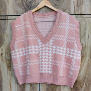 Pink Halft Sweater Bust Size-44