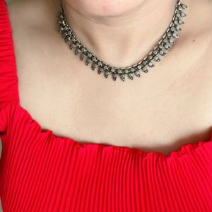 Oxidized Women Chocker Chain