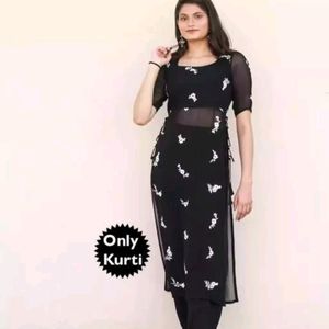 NEW Georgette Kurti with embroidery