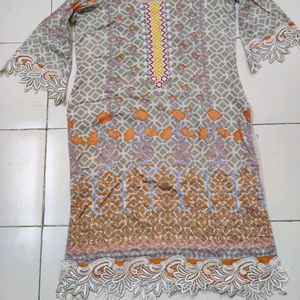 Pakistani Original Self Embroidery Khaadi Lawn.