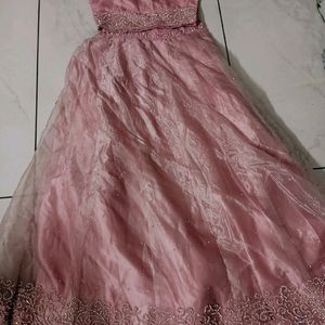 Babypink Organza Lehenga Set