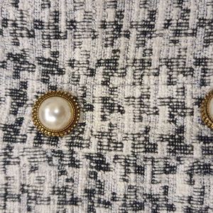 White Tweed Top