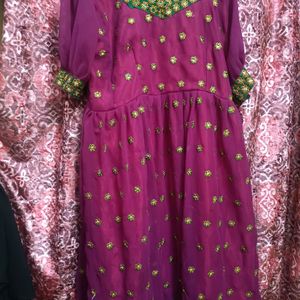 pink sharara suit