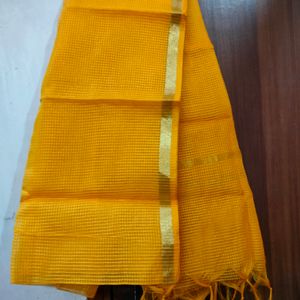 Yellow Net Dupatta