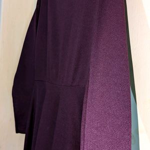 Vintage 80s Women Burgundy Dress