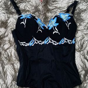 Black Mermaidcore Bustier Top