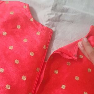 Fancy Silk Kurti Set For Girls