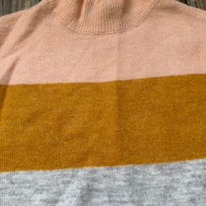 Multicolour Turtle Neck Knit - Forever 21