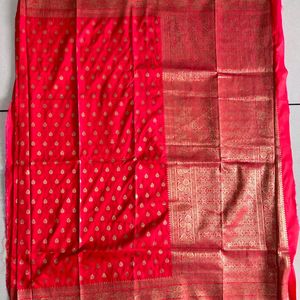 Fabulous Red Art Silk Saree