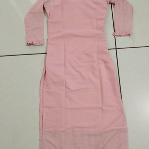 Baby Pink Handwork Kurti