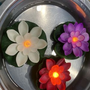 Lotus Sensor Water Floating Diya Pack Of 6