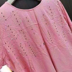 Pink Kurta With Palazzo