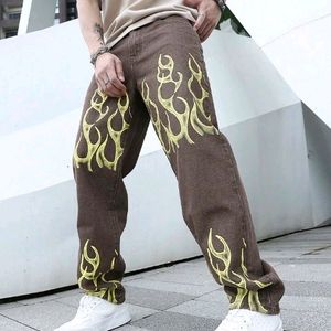 FLAMEUP HAND-PAINTED BAGGY JEANS