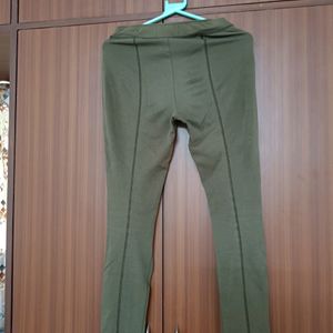 Hollister Olive Ankle Zip Trackpant