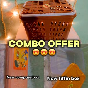 Combo Offer ( Mini Basket,Tiffin Box,Compass Box)