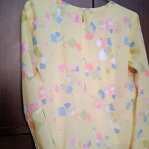 Yellow Colour Top For Girls