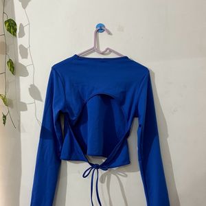 Newme Back Open Crop Top