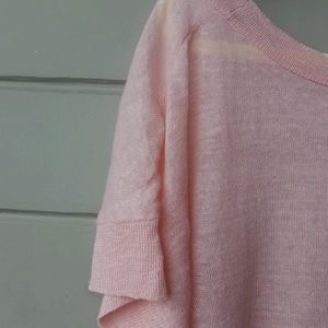 Peach Pleated Top