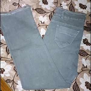 Bootcut Grey Jeans For Girls