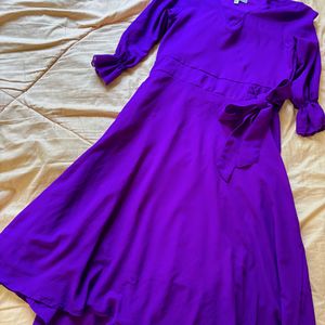 Women Georgette Formal Party Wear Purple Dress