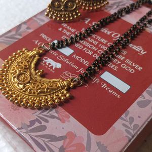 New Mangalsutra With Earring Set