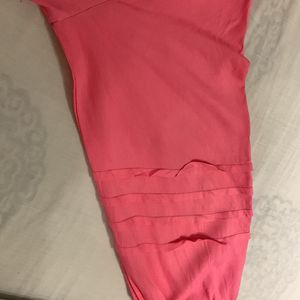 Pink Dress With Three Fourth Sleeves