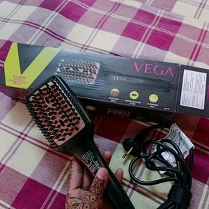 VEGA X-Look Hair Straightening Brush with Ionic & Anti-Sclad Technology & Adjustable Temperature