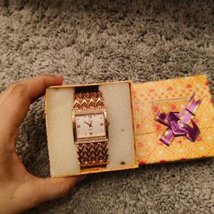 Golden Party Wear Watch