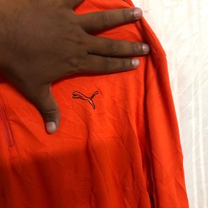 Puma Orange Long Sleeve T Shirt