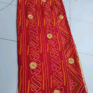 Karvachauth Special CHUNARI Saree With Blouse