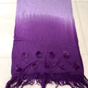 Purple woolen scarf