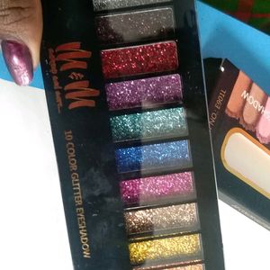 10 colour Glitter Eyeshadow