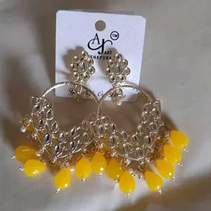 Yellow Colour Earrings