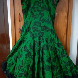 green anarkali top