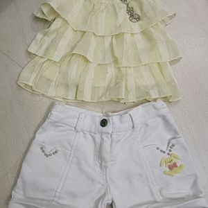 Baby Girls Top & Shorts Set