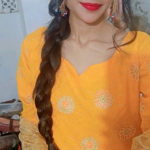 Round Kurti With Skirt Haldi Dress