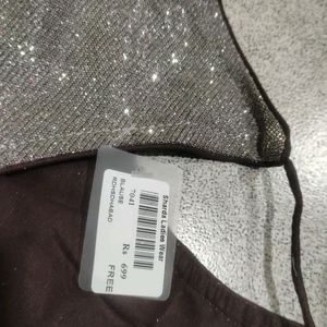 Silver Glittery Western Blouse