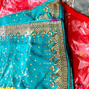 Sea Green Wedding Purpose Saree