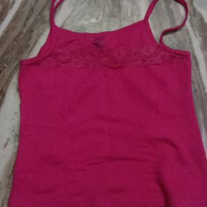 Pink Laced Camisole