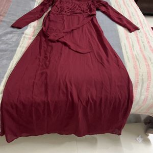 Maroon Maxi Dress