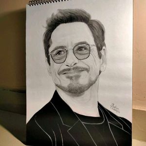 (Iron Man) - Robert Downey Jr. Pencil Sketch