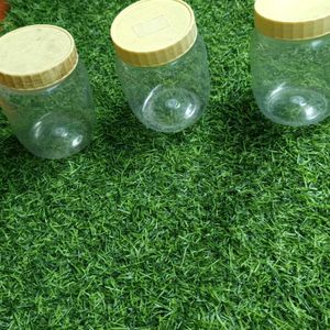 Set Of 3transparent Plastic Containers