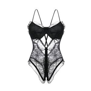 Black Lacy Intimate Wear Bodysuit