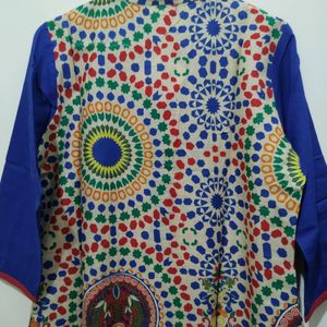 Shree Multicolour Temple Floral Print Kurta