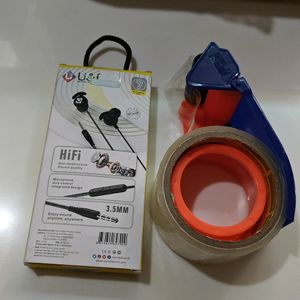 Tape Cutter With Free Tap And Perfume Earphone Fre