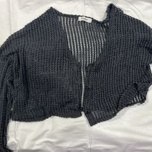 Button Up Chrochet Shrug