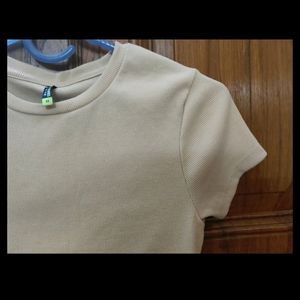 Classy Beige Crop Top For Women