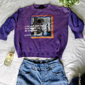 Korean Purple Sweatshirt