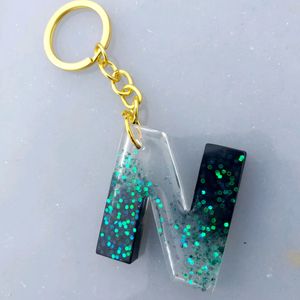 N Letter Unbreakable Resin Keychain