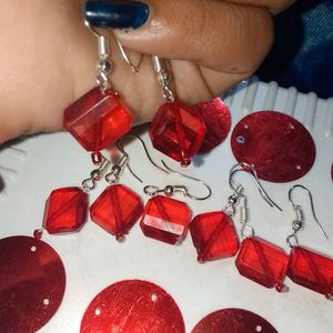 Red Earings Stud Jewellery For Womens And Girls